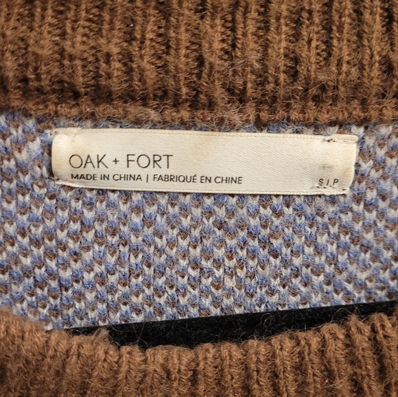 OAK + FORT abstract sweater; size S. - Picture 3 of 3